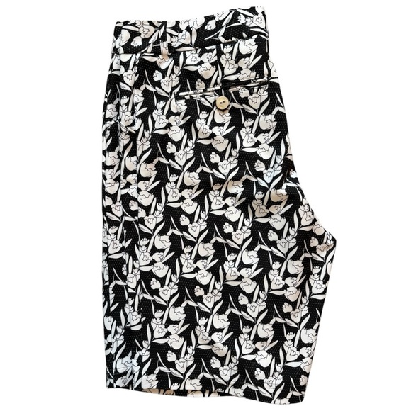 Peter Millar Woman’s Golf Shorts Black White Size 8 - Picture 3 of 11
